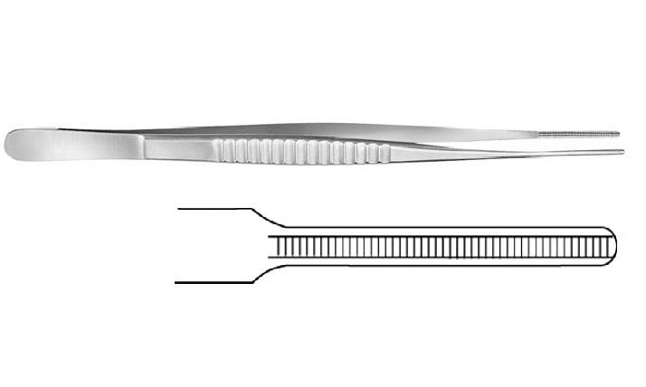 DE BAKEY Пінцет судинний; прямий; атравматичний; Ø 2,8мм; 24,0см. Tontarra Medizintechnik GmbH